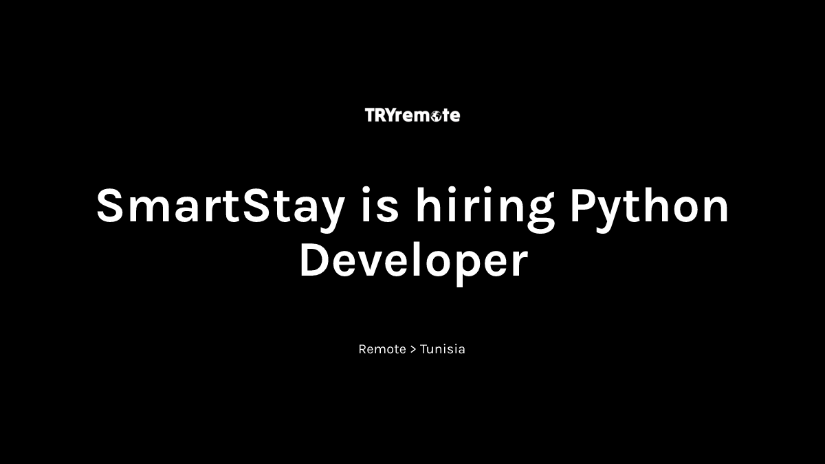 Python Developer at SmartStay | Work from home