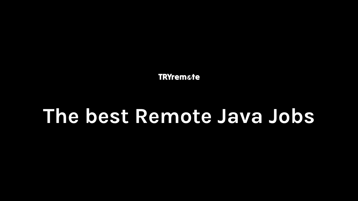 Remote Java Jobs | Work From Home